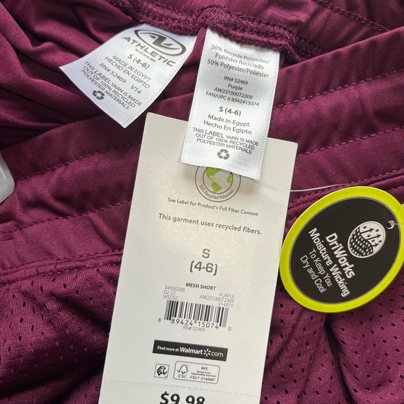 Athletic Works Women’s Mesh Shorts. Dri Works Moisture Wicking Dual Hand Pockets - Picture 4 of 4